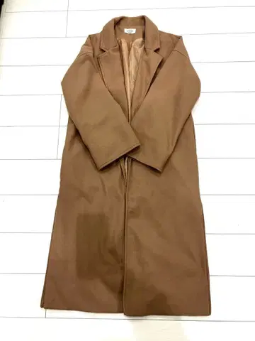 여성용 브라운 롱 코트