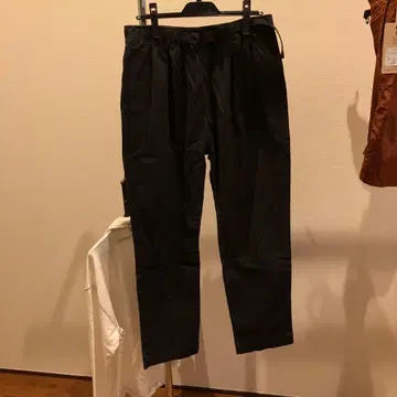 블랙 워크 팬츠 허리 조절 가능