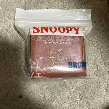 SNOOPY 지갑 브라운