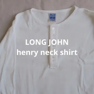 90s USA제 LONG JOHN 헨리넥 티셔츠 화이트