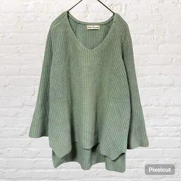 11282 어반 리서치 V넥 니트 스웨터 그린 루즈핏 구제 의류