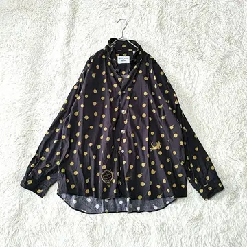 츠모리치사토 x 니코앤드 오버 사이즈 셔츠 고양이 도트 옷깃 와이어