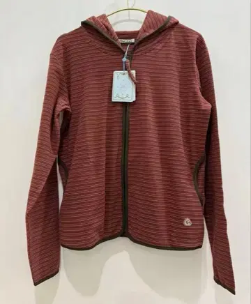 coyseio 빨간색 스트라이프 후드 부착 후드티