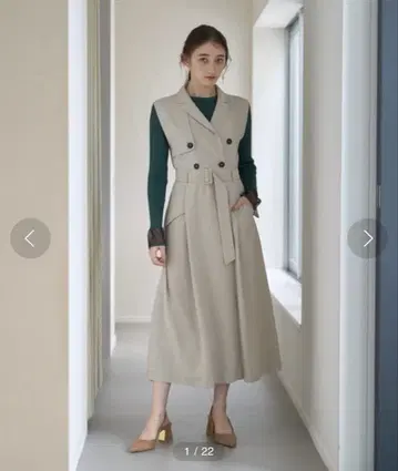 yecca vecca 트렌치 베스트 원피스