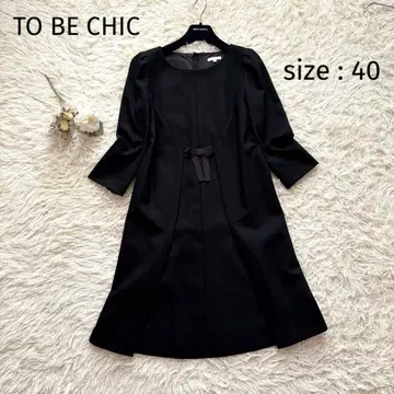 새상품급 투 비 시크 울 원피스 리본 빅 사이즈 L 블랙