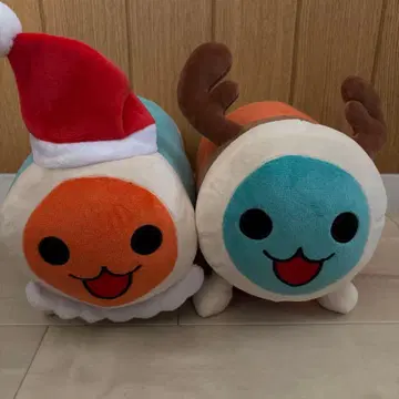 태고의 달인 모후굿토 봉제 인형 크리스마스다 돈! 2종 세트
