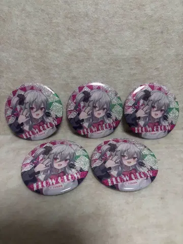 FLOW GLOW 가라오케 철인 히비키사키 리오나 캔뱃지 5개