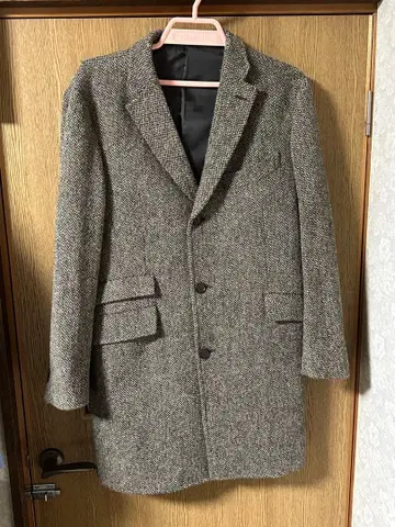 Harris Tweed 체스터 코트 브라운 계열