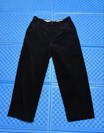 코듀로이 와이드 핏 워크 팬츠 블랙 82 유니클로 U 2022AW