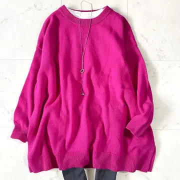 컨디션 최상 스픽 앤 스팬 워셔블 크루넥 미들 게이지 풀오버