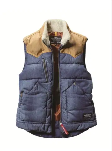 바틀 BURTLE 5004 미사용 새상품 다운 베스트 인디고 L 사이즈