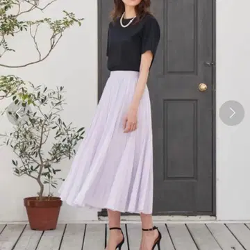 아나이 ANAYI 라이트론 서큘러 플레어 스커트 플리츠 2019년 제조