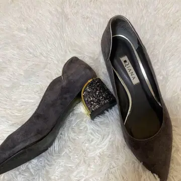 다이애나 스웨이드 그레이 스틸레토 힐 비쥬 펌프스 23cm