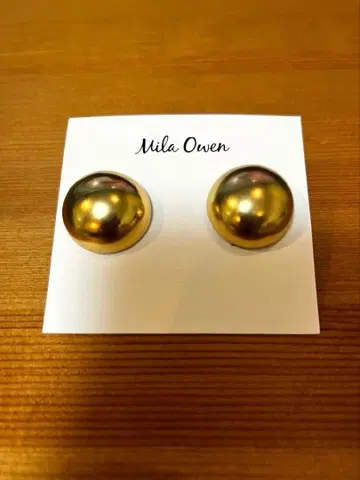 [ Mila Owen ] 미라 오웬 하프볼 귀찌 골드