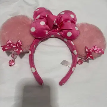 핑크색 귀 모양 머리띠
