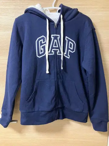 GAP 보아 안감 속기모 집업 후드티 네이비 XS