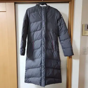 후드 부착 롱 다운 코트