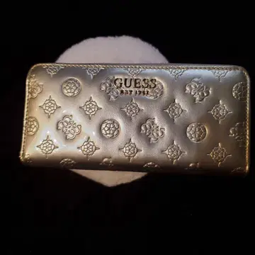 GUESS 샴페인 골드 장지갑