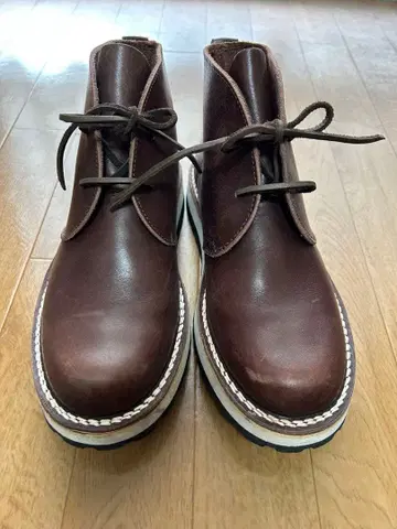 CEDAR CREST 브라운 가죽 레이스업 부츠