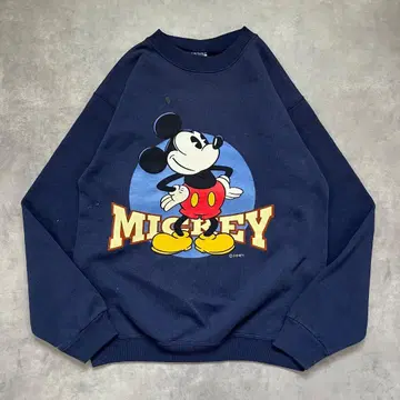 디즈니 헤인즈 맨투맨 구제 의류 90s 미키 S 네이비 17738