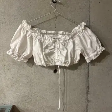 짧은 기장 빈티지 상의