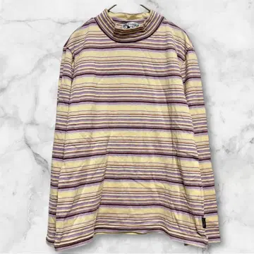 GRACE BEAUTY BASIC 터틀넥 긴팔 T셔츠 스트라이프