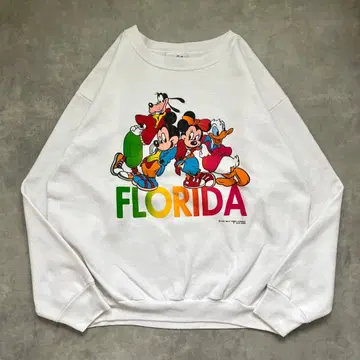 디즈니 맨투맨 구제 의류 90s USA제 미키 XL 화이트 17739