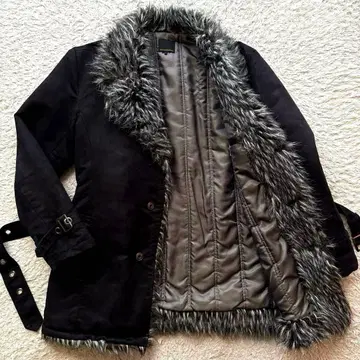 레어 XL 사이즈 bareback/realdress 퍼 트렌치코트