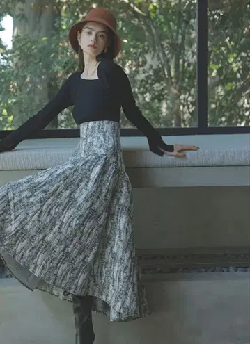 eimy istoire 턱 볼륨 자카드 스커트 스커트