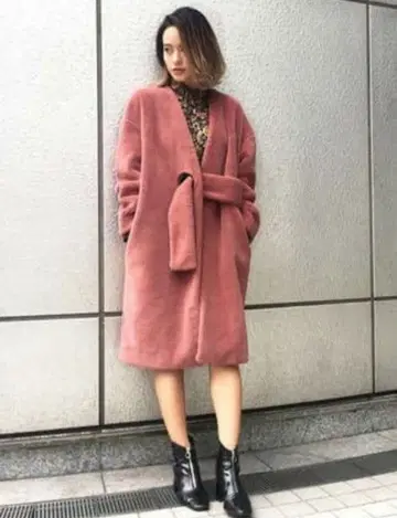 가격 인하! MURUA 노카라 코트 (핑크)