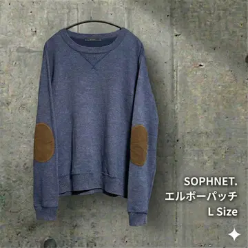 SOPHNET. 엘보 패치 맨투맨 네이비 L