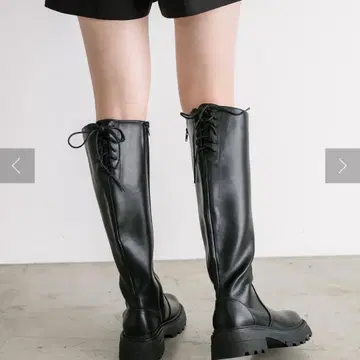 OLIVE des OLIVE 백 레이스업 롱 부츠