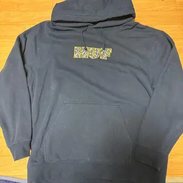 HUF 레오파드 무늬 자수 XL 후드티