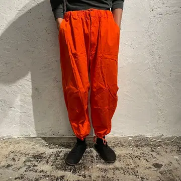 90s 빈티지 오렌지 오버 팬츠 밀리터리 팬츠 군용 팬츠