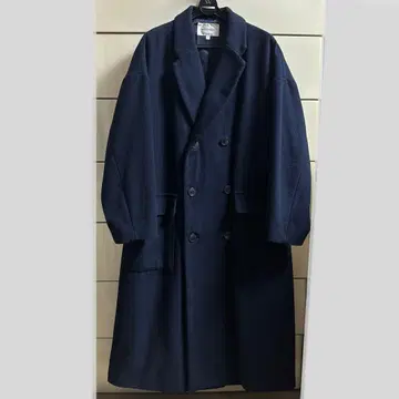 마우지 롱 코트 네이비