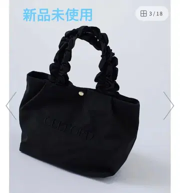 CELFORD 플룸 프릴 라메 자수 토트백