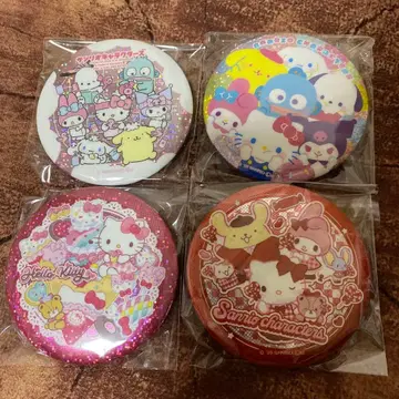 산리오 캐릭터 BIG 캔뱃지 4개 세트