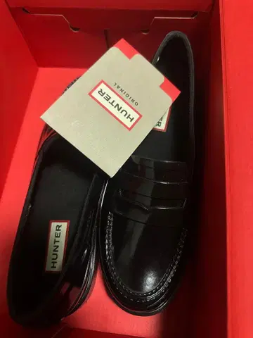 HUNTER ORIGINAL PENNY LOAFER 블랙 UK5