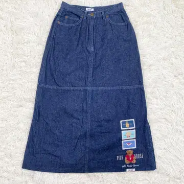 570 핑크 하우스 롱 데님 스커트 M 사이즈