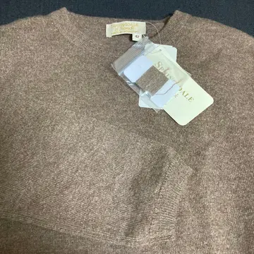 HAWICK 캐시미어 스웨터 42 모카 스코틀랜드제 택 포함 미사용품