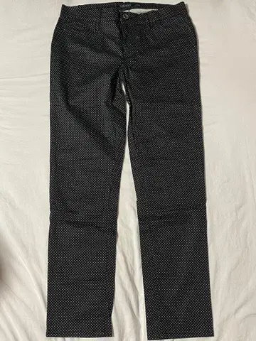 LAUREN 도트 무늬 블랙 치노 팬츠