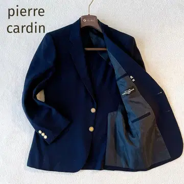 새상품급 pierre cardin 로고 골드 버튼 자켓 네이비 S