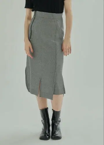 UNITED TOKYO ICHIMATSU 타이트 스커트 그레이