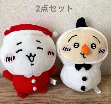 치이카와 메리크리스마스 봉제 인형 2개 세트 산타 눈사람