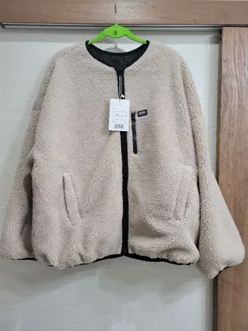 플리스 자켓 보아 자켓 베이지/블랙 JaVa