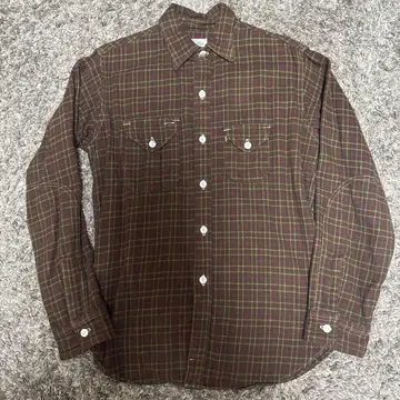 USA제 POST O'ALLS 브라운 계열 체크 플란넬 셔츠