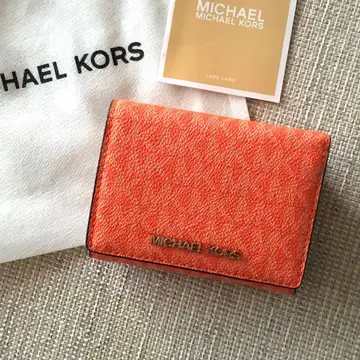 새상품 마이클코어스 MICHEAL KORS 지갑 시그니처 오렌지