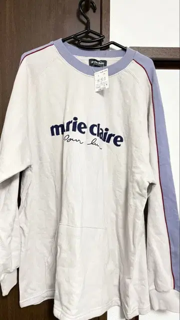 marie claire 긴팔T셔츠 M 화이트/라벤더