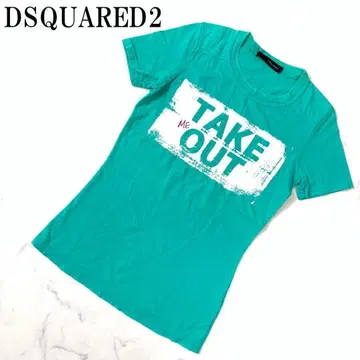 LA7186 디스퀘어드 코튼 반팔 프린트T셔츠 그린 S