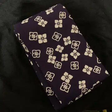 네이비 나염 마름모 문양 반폭 오비